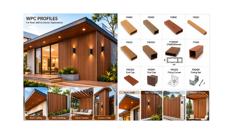 Outdoor Privacy screen / Co-Extrusion Timber Tube