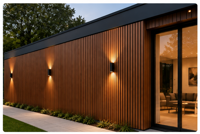 Outdoor Privacy screen / Co-Extrusion Timber Tube