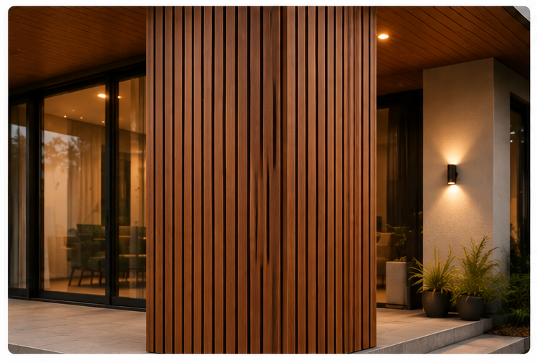 Outdoor Privacy screen / Co-Extrusion Timber Tube