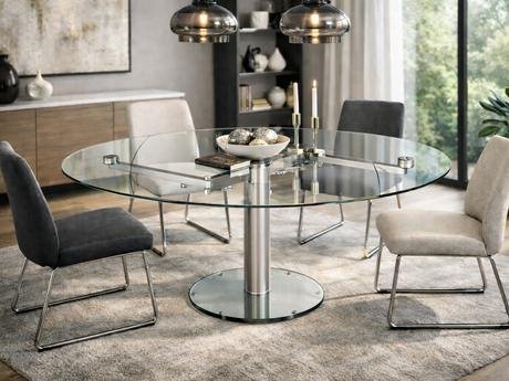 Glass Top Dining Table