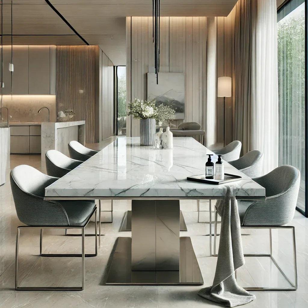 Marble Top Dining Table