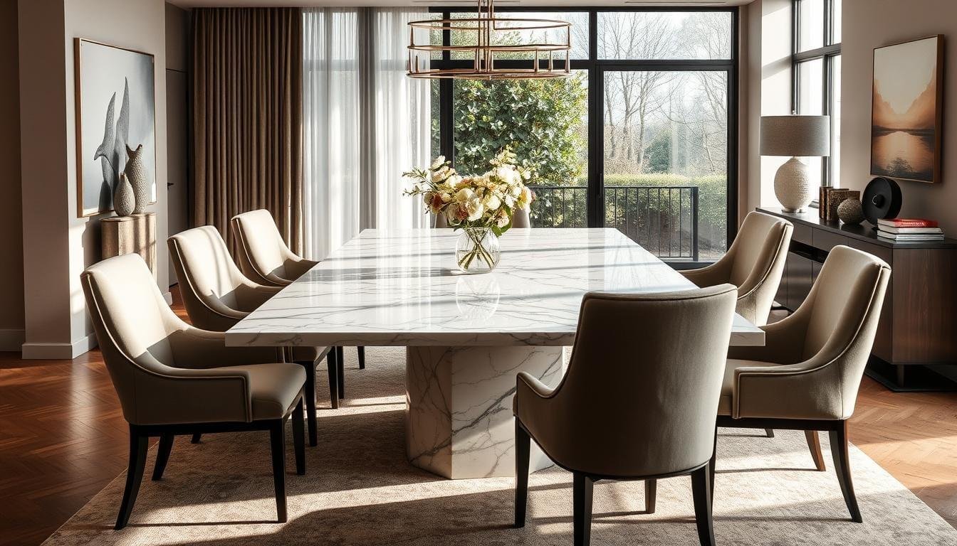 Marble Top Dining Table