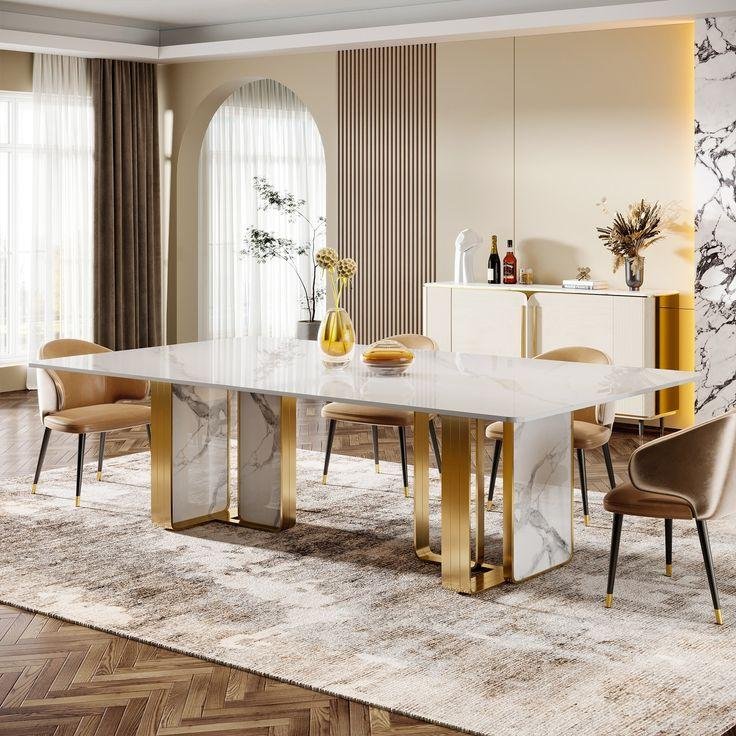 Marble Top Dining Table