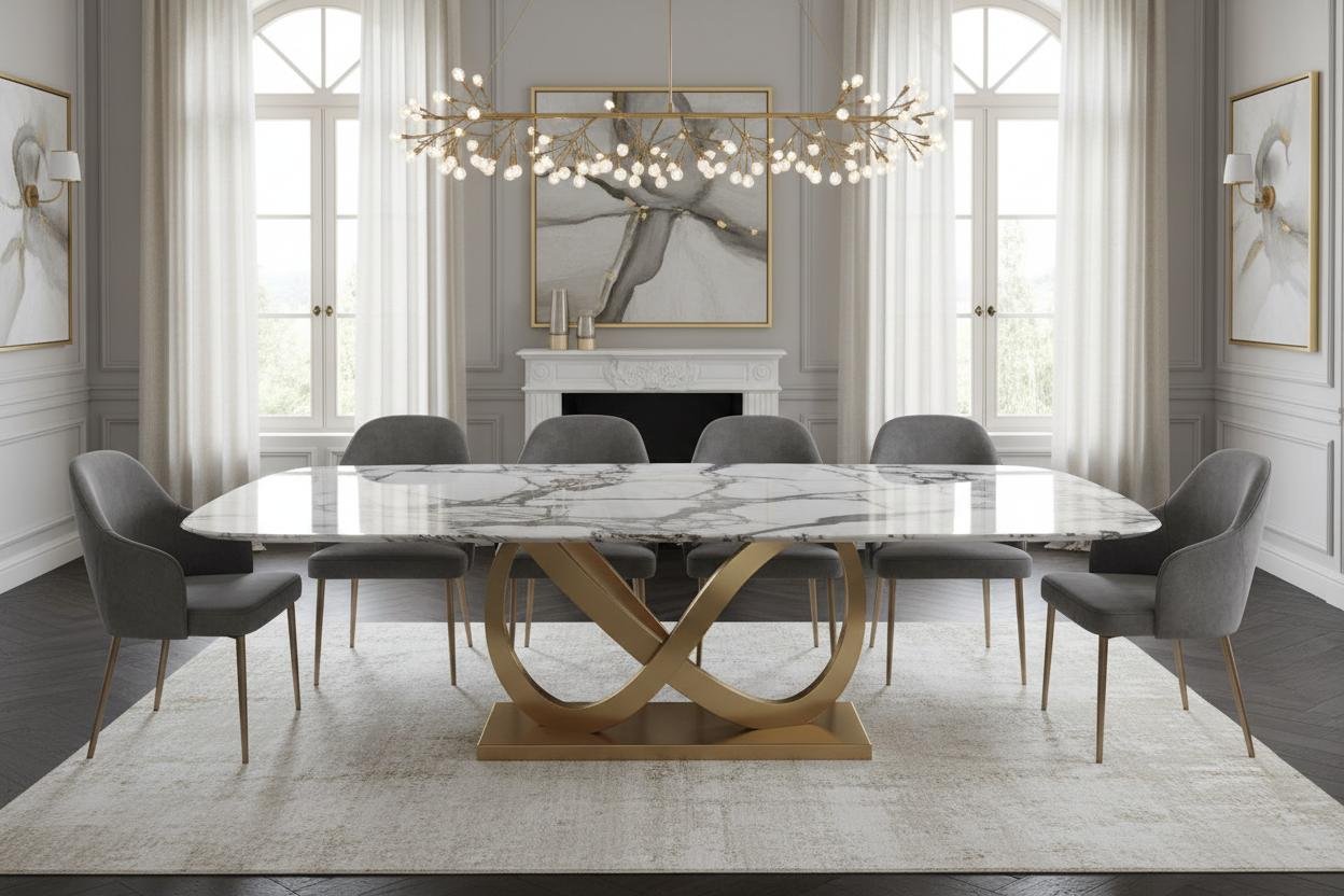 Marble Top Dining Table