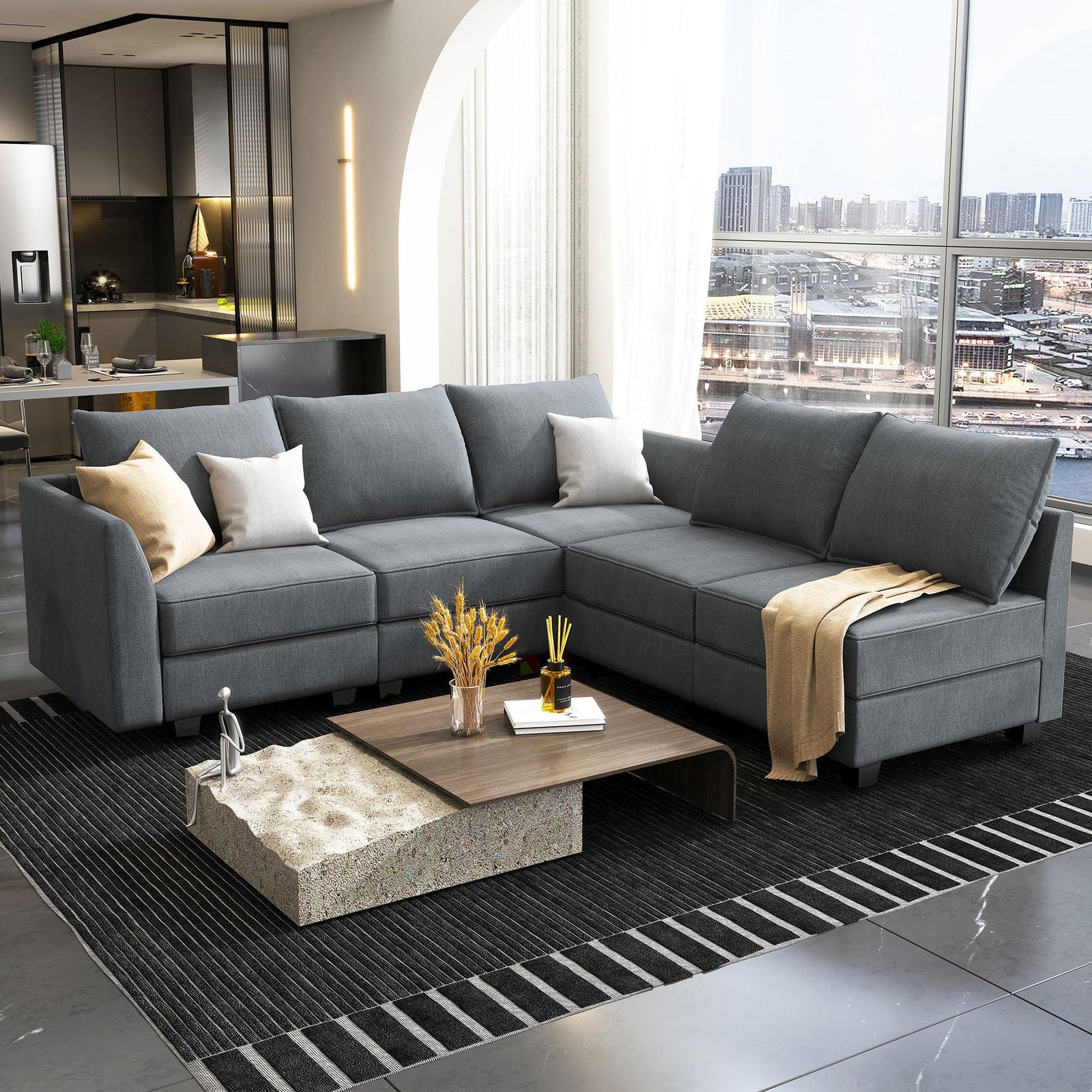 L-Shaped Corner Sofa