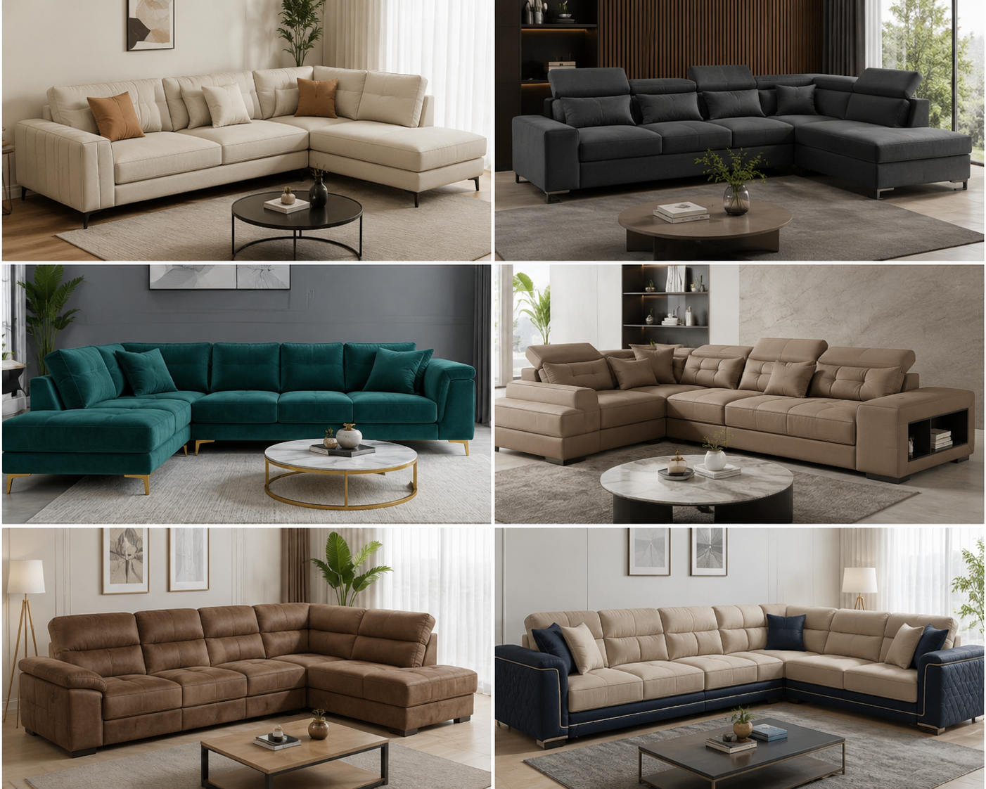 Modern L-Shaped Corner Sofa